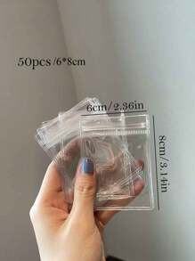 50/30/20 Pcs Transparent Jewelry Storage Bags, Anti-Oxidation Jewelry Organization Pouches Back To School Valentine Day - Clear - View 3