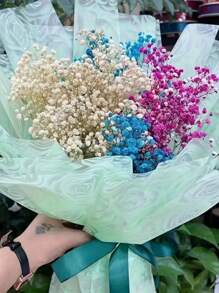 5 piezas/paquete Papel de envolver flores de 57cm*57cm, papel de envolver rosas, papel de envolver de flores de película de caramelo, papel de envolver de flores impermeable, para tiendas de flores y envoltura de regalos. - Morado - Ver 6