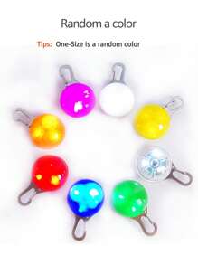 1 Piece Of Random Color Led Light-emitting Pet Pendant, Two Light-emitting Modes: Steady Light/quick Flash/off, Suitable For Cat And Dog Pendants, Night Reminder