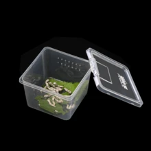 1pc Insect Breeding Box With Flip Lid, Ventilated Arboreal Reptile Cage, Suitable For Spider And Scorpion Rearing Or Insect Collecting - White - View 2