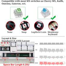 125 Keys Shimmer Arabic Keycaps Set PBT Material XDA Profile Height Dye-Sublimation Cartoon Style Key Caps For 61/64/68/82/84/87/98/104/108 ANSI/ISO Layout Universal Compatibility For Cherry  TTC Gateron JWK Bsun MX Switches Mechanical Keyboards