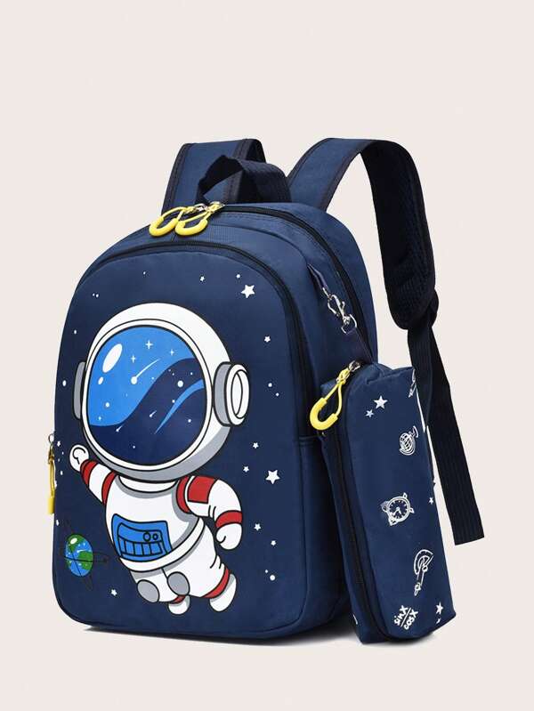 New Fashion Cartoon Shoulder Bag With Matching Small Bag