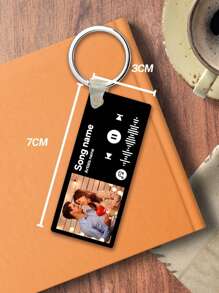 1 pièce Porte-clés personnalisé avec code musical, porte-clés en acier inoxydable avec code musical personnalisé, porte-clés avec code musical personnalisé, cadeau d'anniversaire, cadeau de la Saint-Valentin pour les grands-parents, les enfants pour la remise des diplômes, pour les mariages, pour Noël, pour l'hiver, pour l'automne, pour les trouvailles de vacances personnalisées/personnalisées, accessoires de Noël