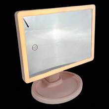 Espejo Maquillaje Con Luz Led Rotación De 180° - Rosa - Ver 3