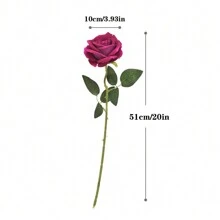 7支逼真人造薔薇花束，適合用於婚禮、生日等場合。長梗版本的玫瑰適用於裝飾花藝和居家裝飾，是情人節、母親節和生日的完美禮物。 - 彩色 - 查看 6
