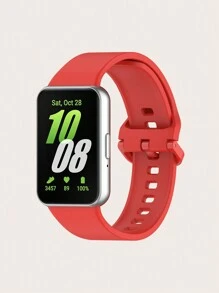 1入組中性休閒純色扣釦硅膠手錶帶，適用於三星Galaxy Fit 3 - Galaxy Fit 3 - 查看 17