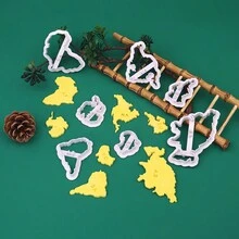 World Map Cookie Cutter, Seven Continents Pastry Cutter - White - View 3