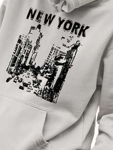 Men Hoodies - 灰色 - 查看 1