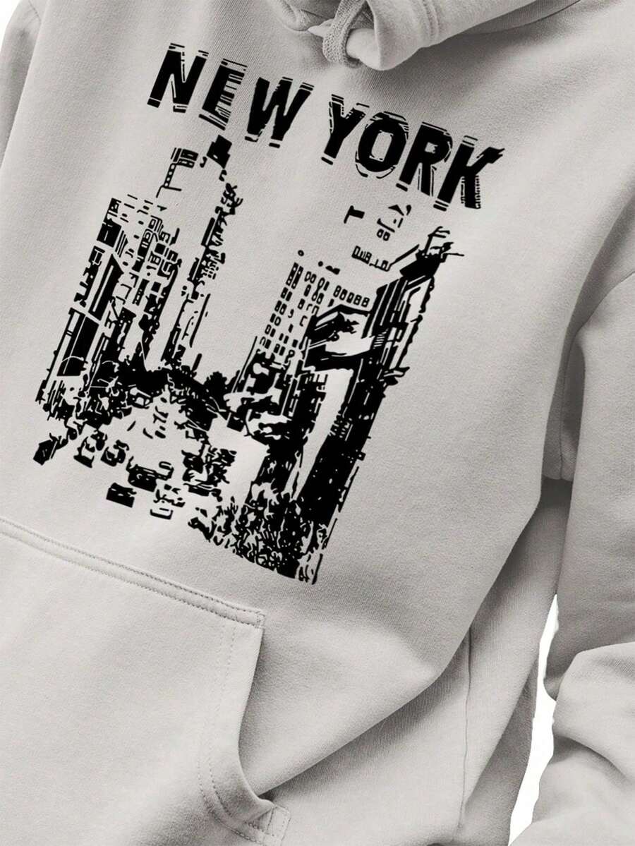 Men Hoodies - 灰色 - 查看 1