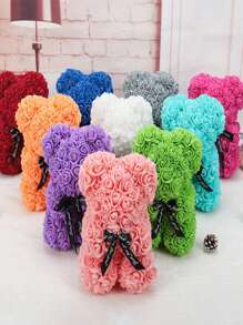 1 件 20 厘米/25 厘米可爱浪漫玫瑰泰迪熊，适合生日、周年纪念日或情人节礼物，送给妈妈、朋友、情人节、礼物