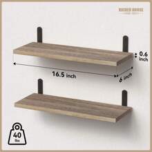 Juego de 1 estantería rústica de madera, estante flotante de estilo granja para decoración de pared, estantes colgantes para baño, dormitorio, almacenamiento, cocina, sala de estar, decoración de hogar de otoño