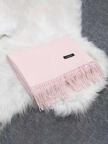 Solid Color Basic Tassel Large Scarf Simple Imitation Cashmere Warm Shawl Autumn Winter Versatile Warm Windproof Blanket Shawl - Multi-color Scarves for Men and Women - View 11