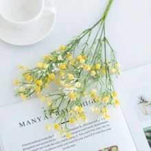 1支/3支/100支装人造塑料满天星花束，仿真花，适用于情人节、新娘、婚礼、家居、餐厅、卧室装饰、节日、生日派对、户外花园装饰、毕业礼物 - 黃色 - 查看 6