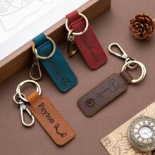 1 قطعة سلسلة مفاتيح جلدية مخصصة، سلسلة مفاتيح باسم مخصص، هدايا للرجال، هدايا للحبيب، تذكارات حفلات الزفاف، فكرة هدية لرجال العريس، هدية للذكرى السنوية، هدايا مثالية له، هدايا مثالية لها، الحبيب، الحبيبة، العائلة، الأصدقاء، الأجداد، لوازم المدرسة، هدية العودة إلى المدرسة، هدية مدرسية للمكتب، الفصل الدراسي، المعلم