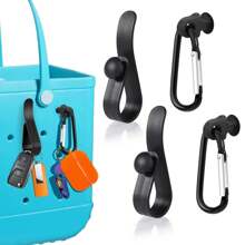 2pcs Key Bags And 2pcs Hooks For Bogg Bags Accessories Original X Large Including Charm Carabiner Key Chain Compatible With Bogg Beach Tote To Quickly Find Your Keys  Rubber Bag Rubber Tote Pin Beach Accessories Rubber Beach Bag
