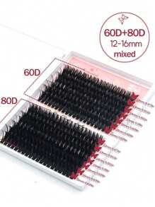100D Faux Mink Eyelashes Cluster Lashes 0.07mm D Curling 9-16mm Mix Natural Eyelashes Extension 3D Russian Strip Volume Individual Eyelash Cluster Makeup Tools(60D 80D Lash Individual Cluster)