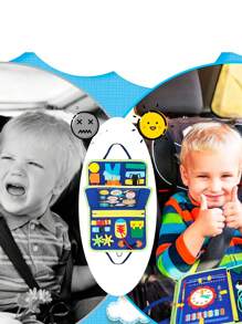 Maleta Educativa Brinquedo Atividades Aprendizados Pedagógica e Diversão para Bebês Crianças Montessori Sensorial - Brastoy - Azul - Visão 10