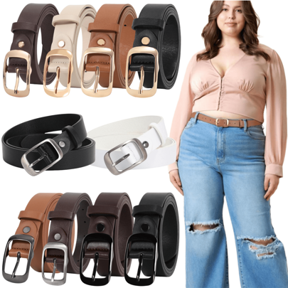1PC Plus Size Women Fashion Brown/Black/Coffee Color Soft PU Leather Alloy Buckle Belt For Daily Summer, School Fall, Autumn, Halloween