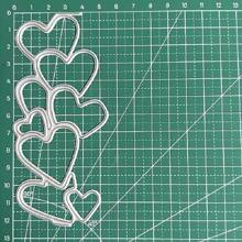 Heart Border Frame Metal Cutting Dies Cut Die Mold Decoration Scrapbook Paper Embossing Folder Photo Album Decorative Craft - Silver - View 3