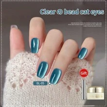 annies 8克反光闪粉玻璃珠猫咪磁性凝胶指甲油，半永久可卸全息闪粉透明猫眼凝胶，母亲节礼物磁性美甲 - 彩色 - 查看 20