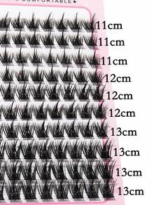 DIY Eyelash Expansion 160 Clusters Of 11-13MM Comic Eyelashes, 10 Rows Of Large Eye Fake Eyelashes - C - View 3