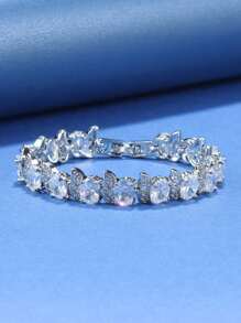 12 Màu Sắc 925 Mạ Bạc Lãng Mạn Phụ Kiện Weddingdreese Đính Đá Cubic Zirconia Đầy Màu Sắc Trang Sức Thời Trang Cô Dâu Vòng Tay Chuỗi Quyến Rũ Vòng Đeo Tay Cho Nữ Quà Tặng - Kết hợp 1 - Xem 16