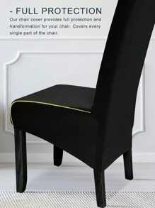 1pc/4pcs/6pcs Spill Proof Stretch Solid Color Silk Milk Dining Chair Covers, Dust Proof Decorative Universal Chair Slipcovers For Restaurants, Living Rooms, Hotels