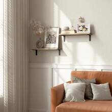 Juego de 1 estantería rústica de madera, estante flotante de estilo granja para decoración de pared, estantes colgantes para baño, dormitorio, almacenamiento, cocina, sala de estar, decoración de hogar de otoño