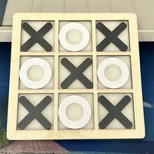 1個木製三排三棋盤遊戲，兒童教育玩具，用於親子互動和邏輯訓練 [某些零件可能會有隨機顏色變化] - 彩色 - 查看 6