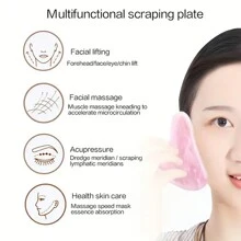 1 pezzo Gua Sha Board, raschietto Gua Sha in resina naturale per massaggi viso, collo, schiena e corpo, massaggiatore per il corpo in resina per la cura della pelle