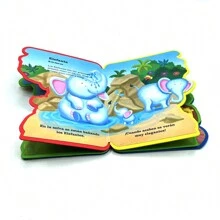 1 Stück spanischsprachiges Kinderlern- und Kognitionsstorybook, 12cm*15,8cm, deformiertes EVA-Buch, Förderung der kognitiven Fähigkeiten von Kindern, Weihnachts-, Erntedank-, Neujahrsgeschenke