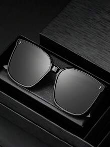 1 chiếc kính thời trang unisex, kính râm lái xe, phụ kiện kính râm, phụ kiện đi biển, kính râm. - màu đen - Xem 1