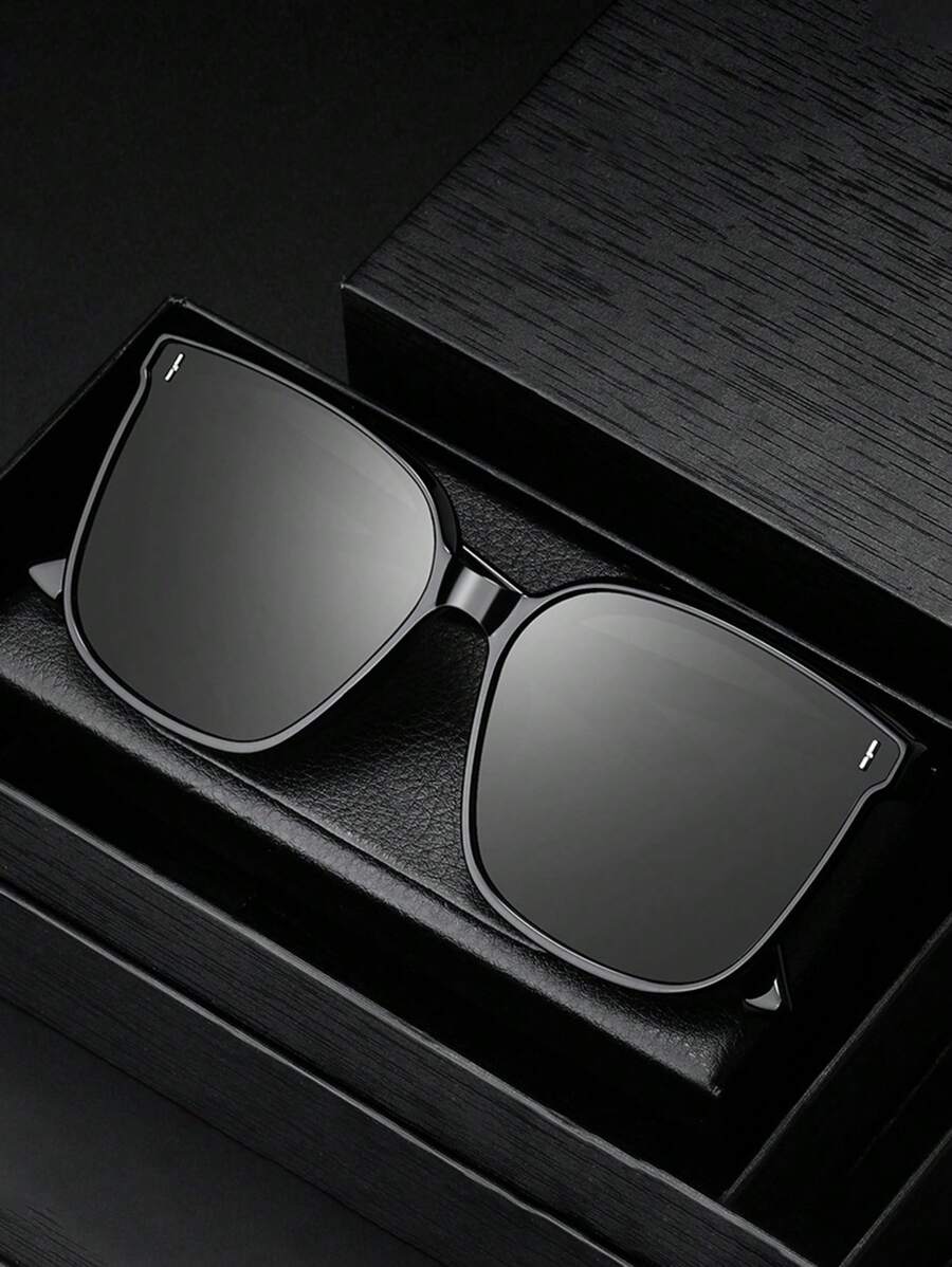 1 chiếc kính thời trang unisex, kính râm lái xe, phụ kiện kính râm, phụ kiện đi biển, kính râm. - màu đen - Xem 1