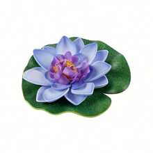 1pc X 10cm Artificial Fake Open Lotus Flower Floating Fish Pond Lily Pad Garden Decoration - Multicolor - View 9