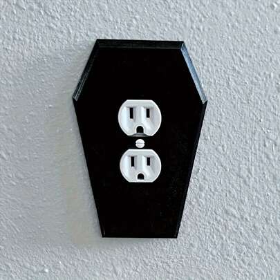 1PC Coffin Light Switch Cover, Wall Plate Casket Outlet Switch Plate Home Decor, Spooky Halloween Switch Cove