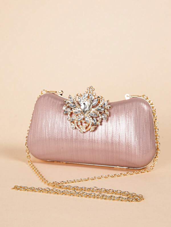 Luxury Rhinestone Evening Bag For Carnival, Shiny Wedding Dress Purses, Glamorous,Elegant,Exquisite Small Rhinestone Decor Boxy Evening Bag For Party Dinner Bag,Clutch Bag For Party Girl,Woman,For Female Perfect For Party,Wedding,Prom,Dinner/Banquet,Best Gift For Women's Clip Glitter Dinner Wallet For Carnival Wedding Handbag For Party And Prom