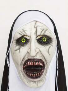 Internet Celebrity Festival Party Decoration Mask, Horror Makeup Prank Funny Atmosphere Photo Prop - Black - View 3