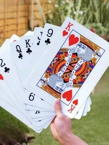 1 Set Of Super Creative Oversized Playing Cards, Large Size Playing Cards Suitable For Family Gatherings, Leisure Entertainment, Parties, Magic Shows And More