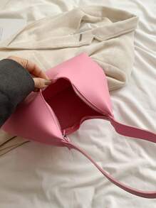 In de mode , Minimalistisch , Casual , 1 stuk Roze Retro Franse stijl Halvemaanvormige Oksel Tas , In de mode En Elegant Veelzijdig Schouder Crossbody-tas Voor vrouwen Voor meisje , Tienermeisjes