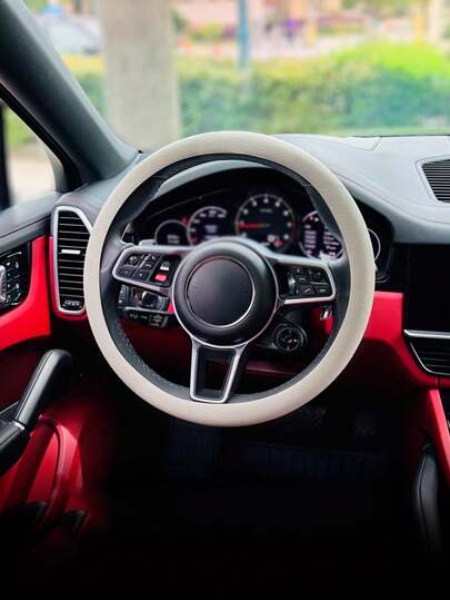 弹性透气汽车方向盘套，防滑耐磨薄方向盘保护套，四季吸汗