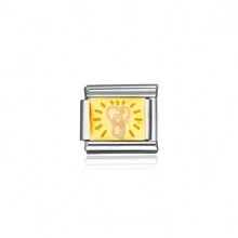 Năm 2024 Thời Trang Hàng Đầu Rộng 9 Mm Trái Tim, Chữ Thập, Số Và Bảng Chữ Cái Hình DIY Ý Vòng Tay Trang Sức Inox Làm Phụ Kiện - Nhiều màu - Xem 39