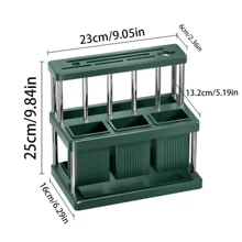 Multi-Functional Kitchen Countertop Storage Rack With Water Collecting Tray, Can Hold Chopsticks, Knives, Spoons, Etc. Keeping Your Kitchen More Organized