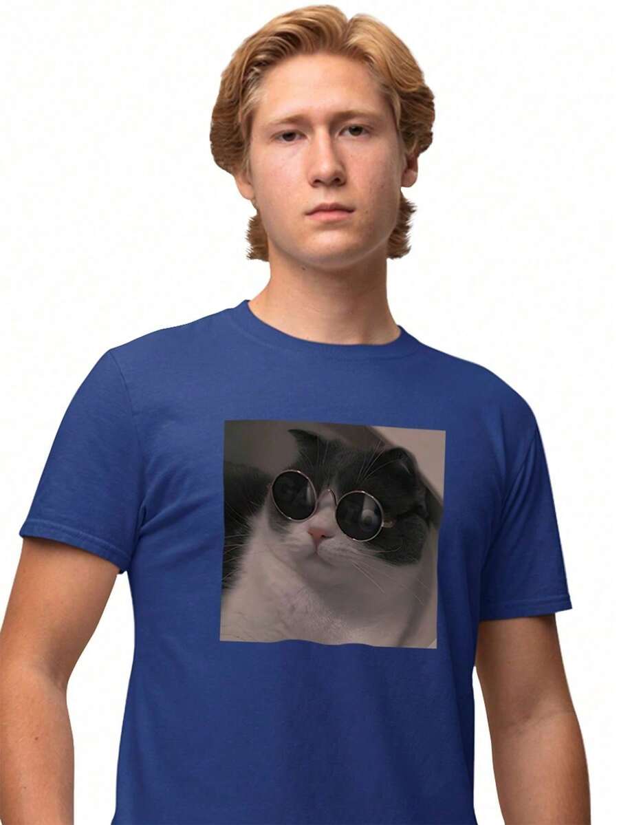Men T-Shirts - 藏蓝色 - 查看 1