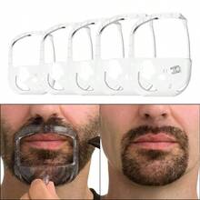 New Combination Of 5 Sizes Of Beard Shaping Tool And Beard Shaper Guide Comb, 6 Pieces In Total - Clear - View 2