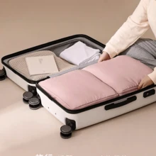 1 pièce Sac de rangement de voyage compressé, organisateur de bagage, sac à linge imperméable portable pour voyage d'affaires ou séparation des vêtements sales, accessoires de voyage essentiels pour sac à dos de voyage, bagage, valise, équipement de voyage, sacs de déménagement, organisateur - Rose bonbon - Voir 3