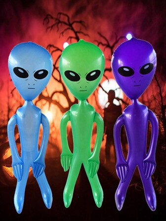 TYFYO 1pc 63/33 Inches Inflatable Alien Decorations, Inflatable Alien Balloons For Pool Party, Birthday, Halloween, Alien-Themed Party, Christmas
