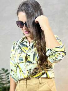 Women Blouses - Màu vàng - Xem 3