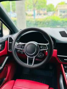 Stretchy Breathable Car Steering Wheel Cover, Non-Slip Anti-Wear Thin Steering Wheel Protector, All Season Sweat-Absorbing - one-size - View 2