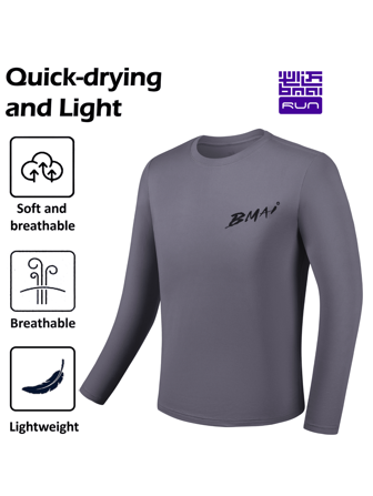  1 sztuka męskiej, sportowej koszulki BMAI Boyfriend Style Cloud Sensation, przyjaznej dla skóry, szybkoschnącej, odpowiedniej do różnych aktywności sportowych wiosną i latem, takich jak bieganie, piesze wycieczki, fitness i jazda na rowerze, charakteryzującej się oddychalnością i odprowadzaniem wilgoci.