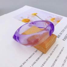 1 Pieza Brazalete De Acrílico Exagerado Con Patrón De Mármol De Estilo Europeo Y Americano Adecuado Para Usar Diariamente En Mujeres Y En Fiestas De Baile
